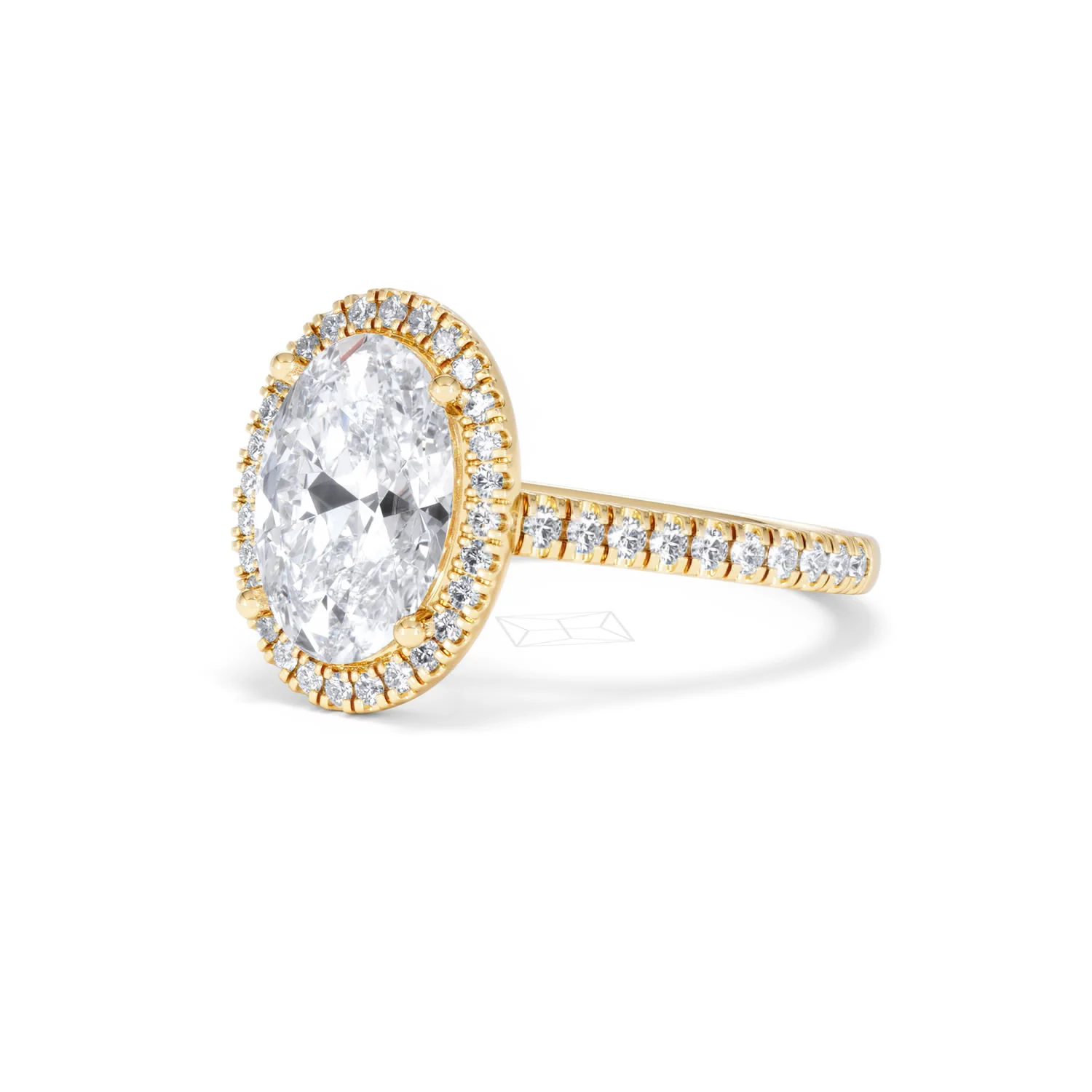 Georgina 3.50ct Lab Diamond Oval Cut Engagement Ring in 18K Yellow Gold G/VS1 - Image 80