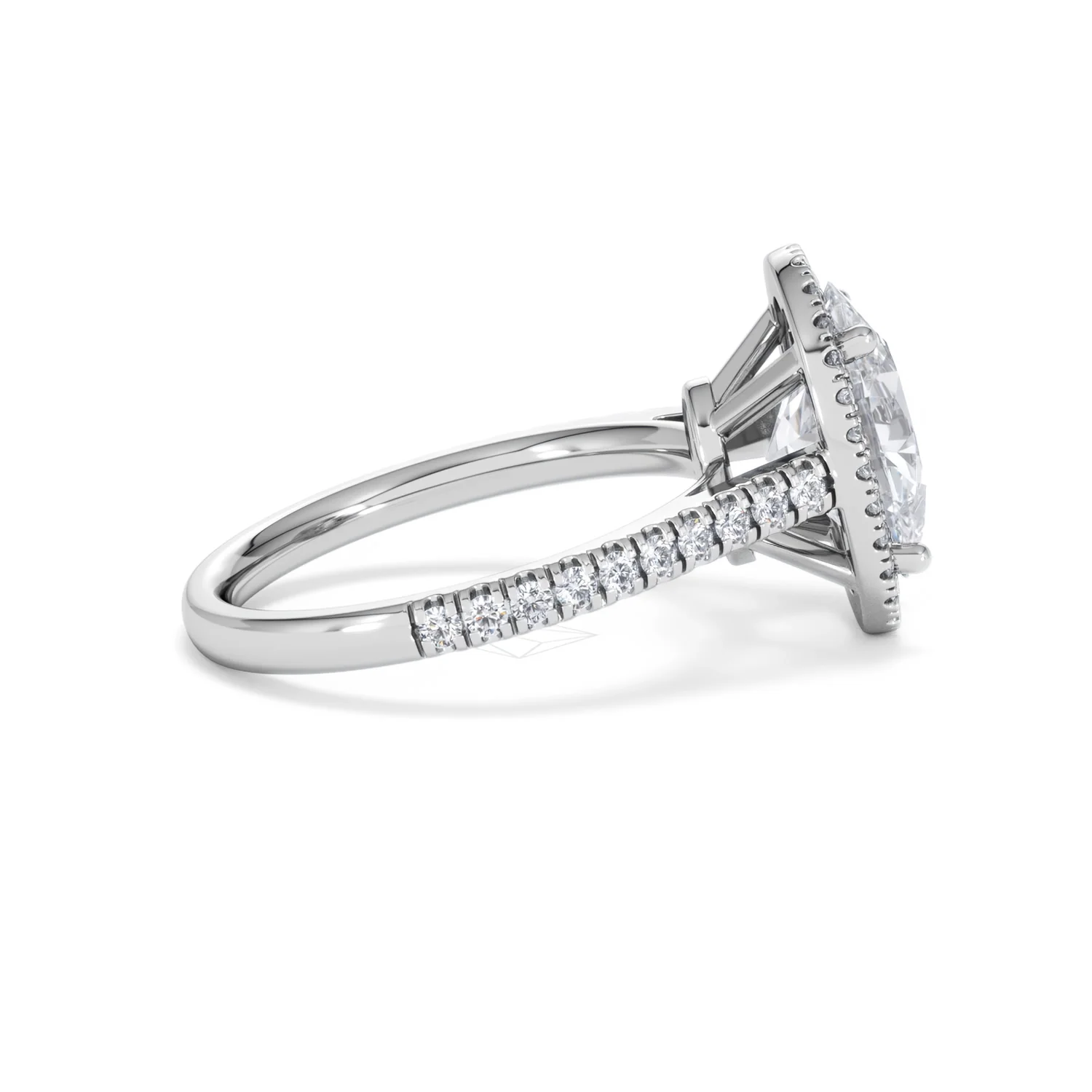 Georgina 3.50ct Lab Diamond Oval Cut Engagement Ring in Platinum G/VS1 - Image 30