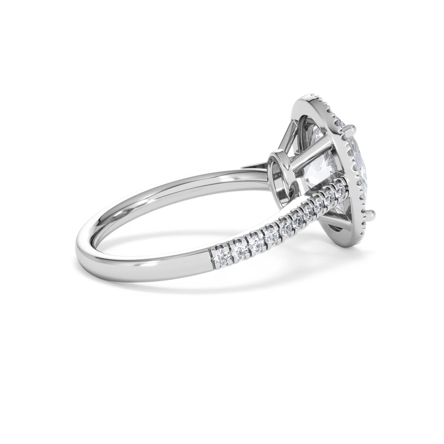 Georgina 3.50ct Lab Diamond Oval Cut Engagement Ring in Platinum G/VS1 - Image 34