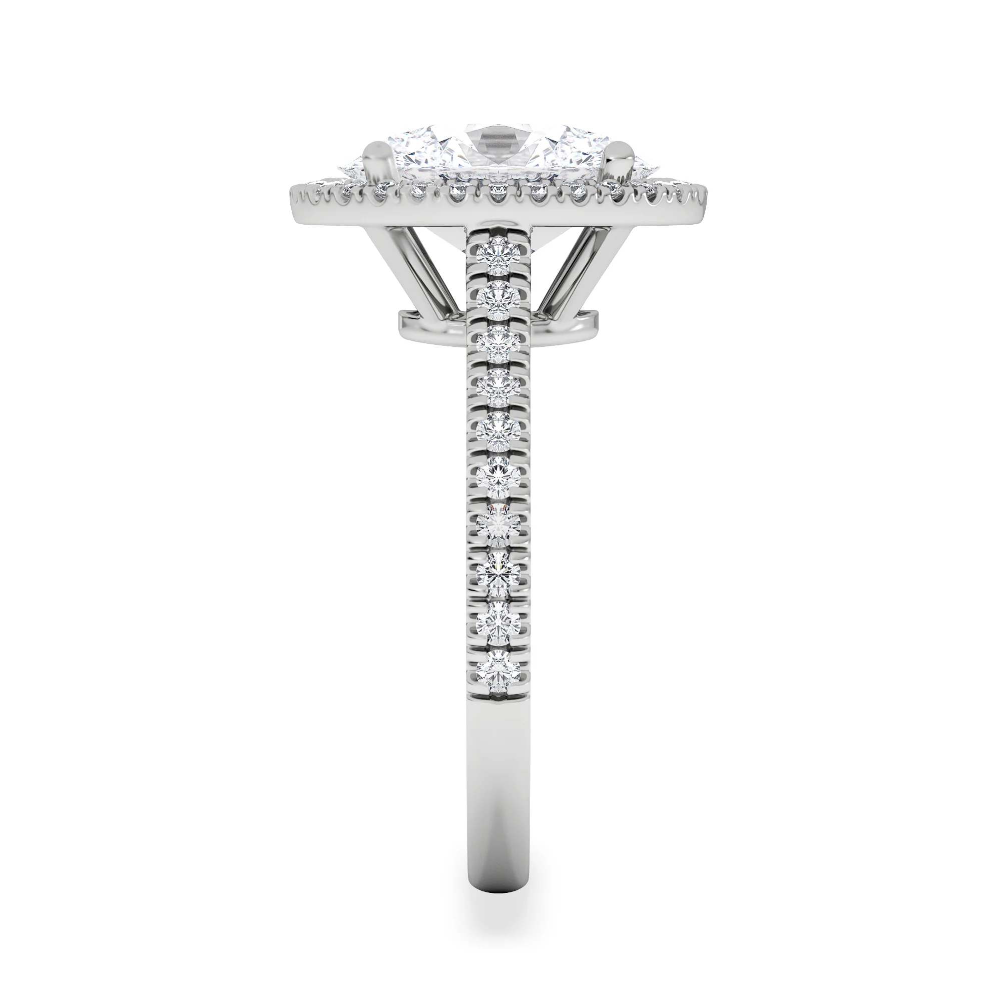 Georgina 3.50ct Lab Diamond Oval Cut Engagement Ring in Platinum G/VS1 - Image 5