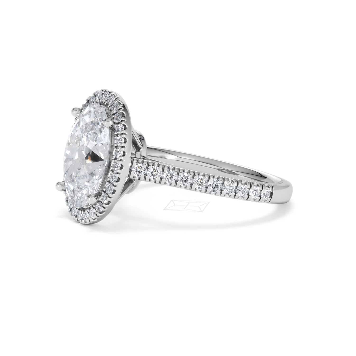 Georgina 3.50ct Lab Diamond Oval Cut Engagement Ring in Platinum G/VS1 - Image 76