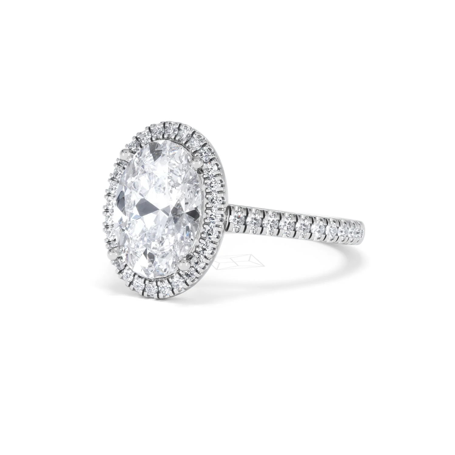 Georgina 3.50ct Lab Diamond Oval Cut Engagement Ring in Platinum G/VS1 - Image 82