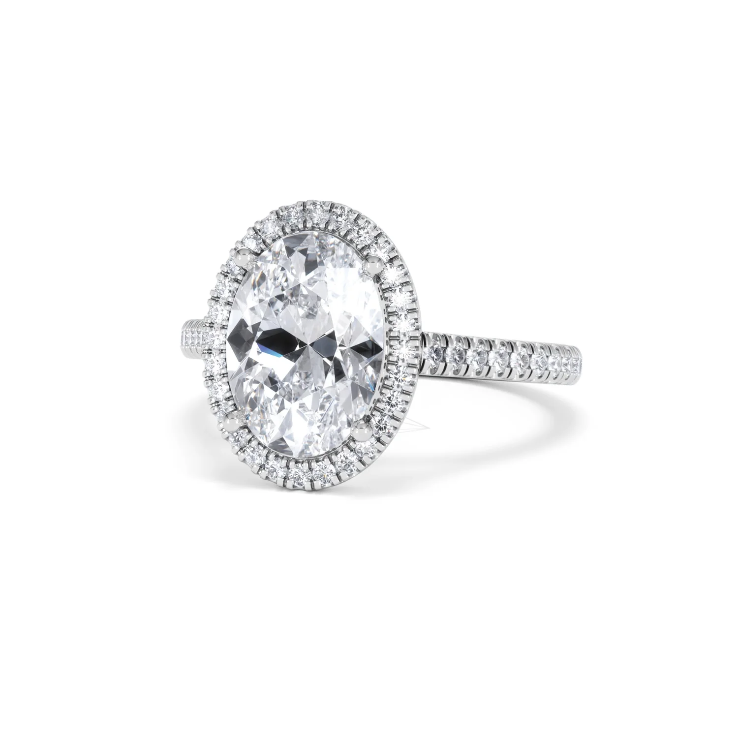 Georgina 3.50ct Lab Diamond Oval Cut Engagement Ring in Platinum G/VS1 - Image 85
