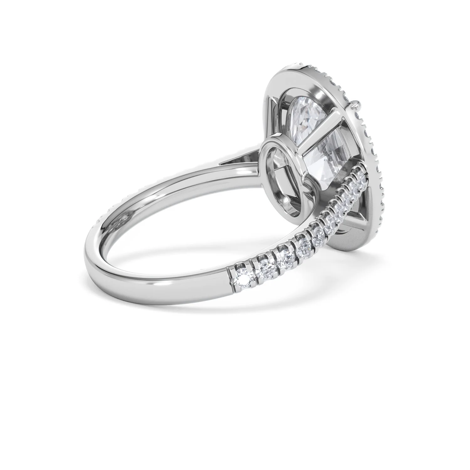 Georgina 5.70ct Lab Diamond Oval Cut Engagement Ring in 18K White Gold G/VS1 - Image 38