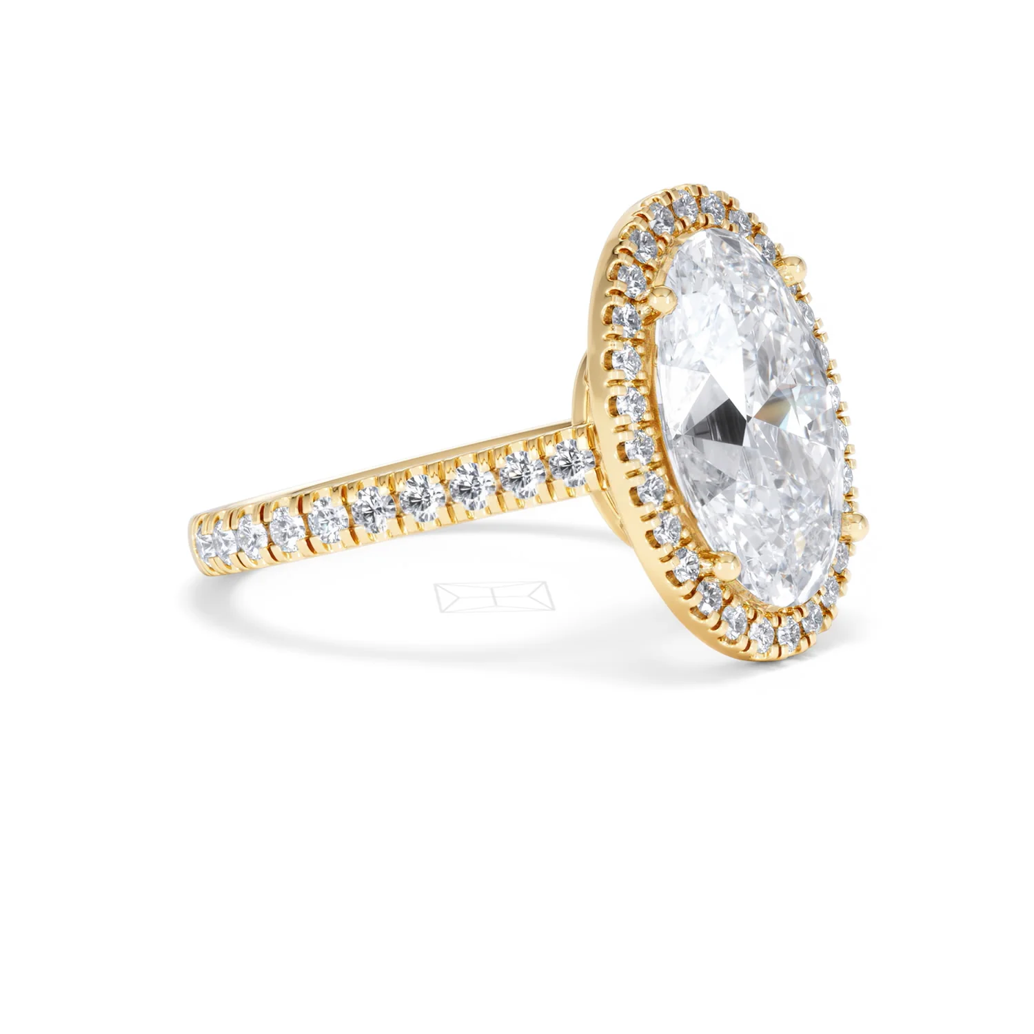 Georgina 5.70ct Lab Diamond Oval Cut Engagement Ring in 18K Yellow Gold G/VS1 - Image 21