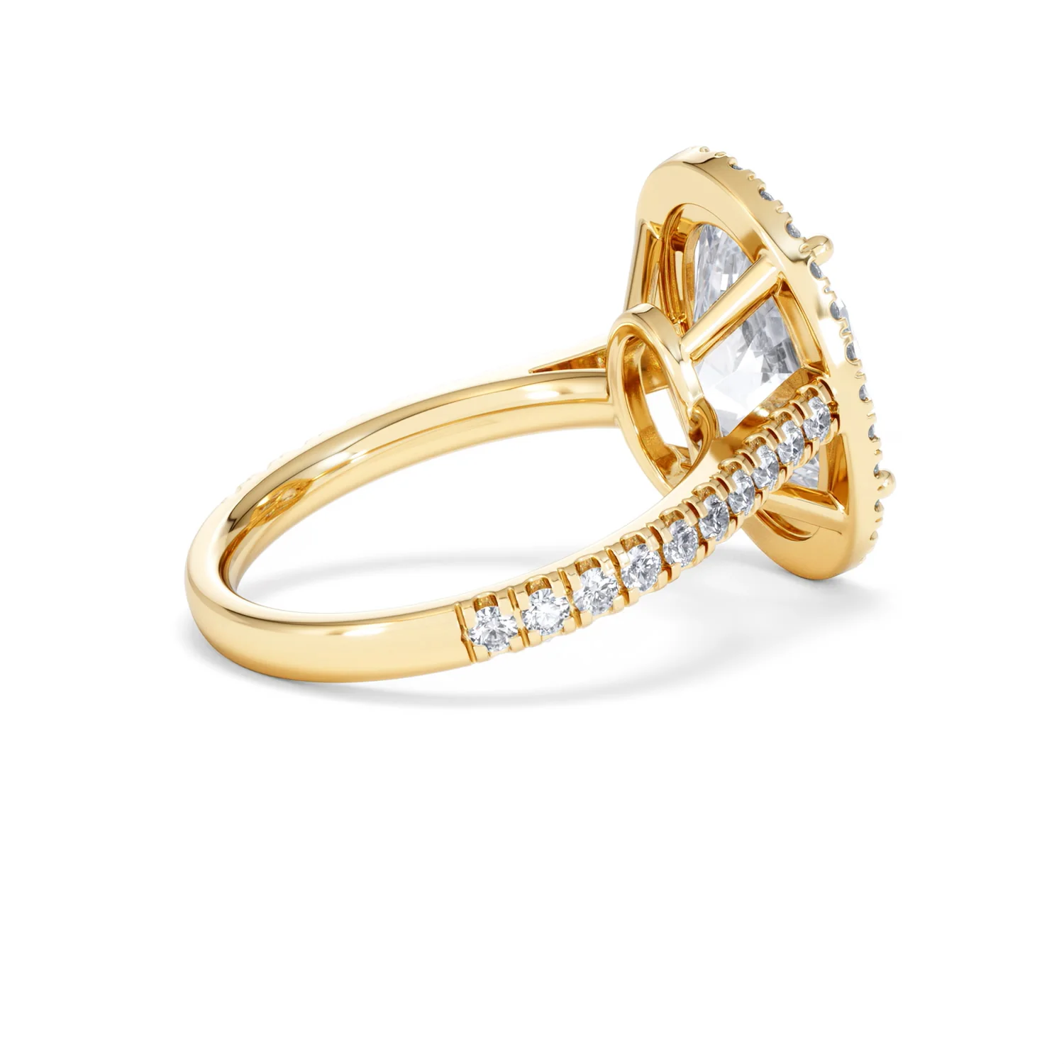 Georgina 5.70ct Lab Diamond Oval Cut Engagement Ring in 18K Yellow Gold G/VS1 - Image 37