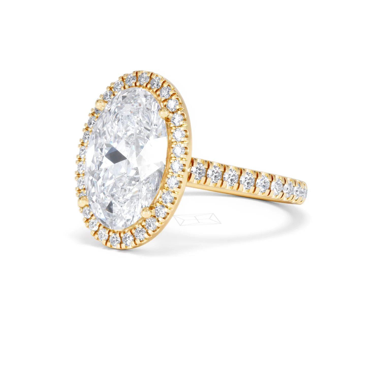Georgina 5.70ct Lab Diamond Oval Cut Engagement Ring in 18K Yellow Gold G/VS1 - Image 82