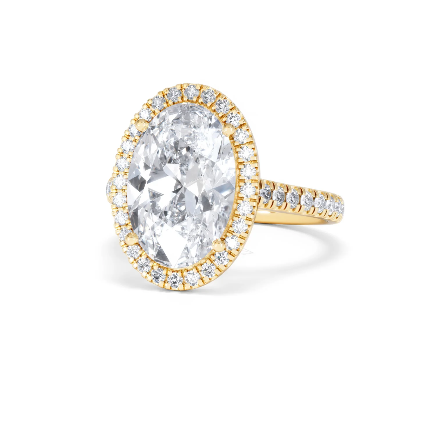 Georgina 5.70ct Lab Diamond Oval Cut Engagement Ring in 18K Yellow Gold G/VS1 - Image 86
