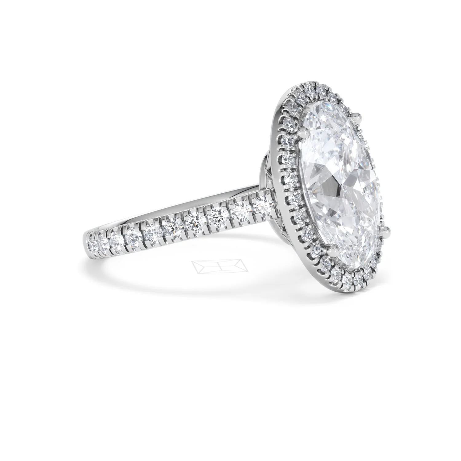 Georgina 5.70ct Lab Diamond Oval Cut Engagement Ring in Platinum G/VS1 - Image 21