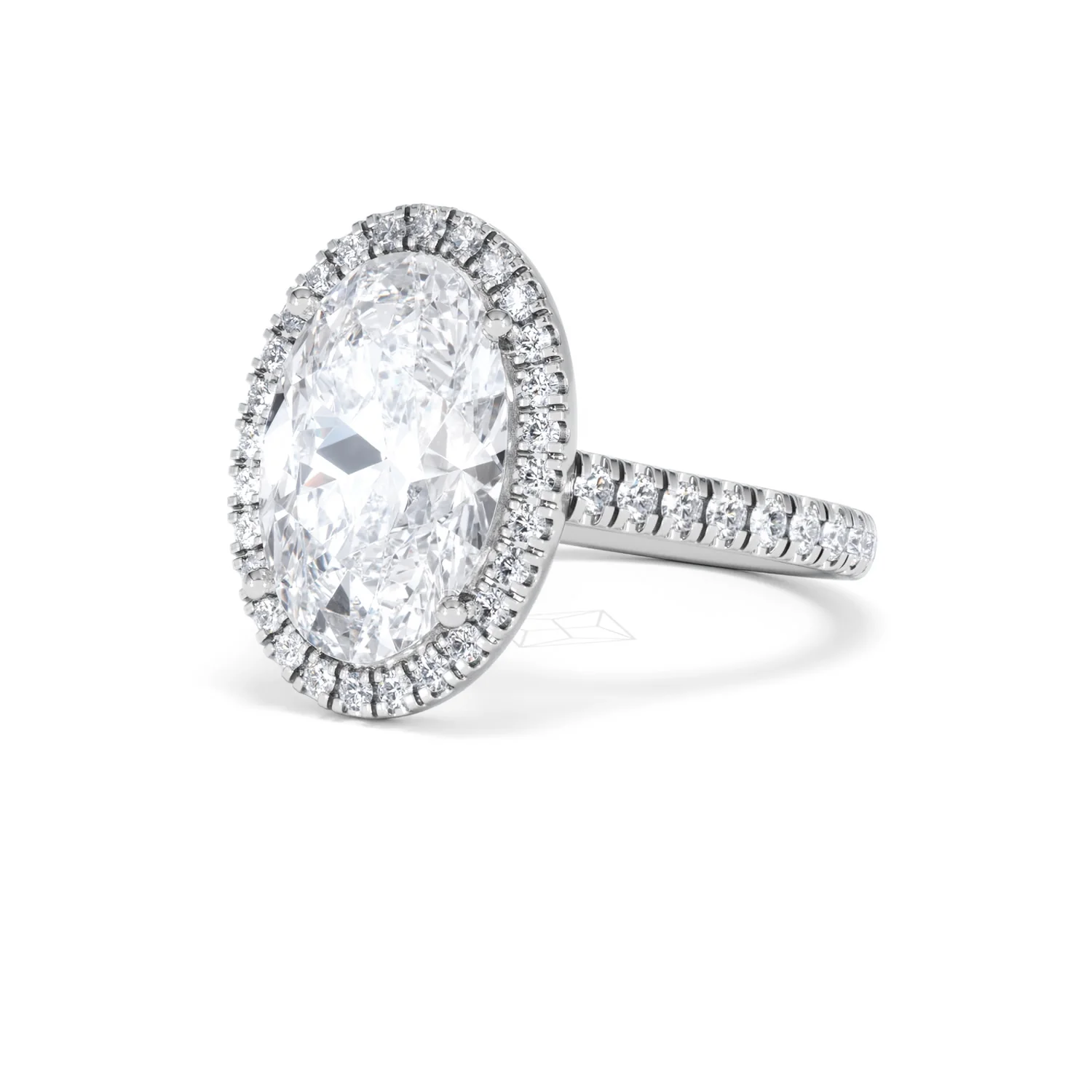 Georgina 5.70ct Lab Diamond Oval Cut Engagement Ring in Platinum G/VS1 - Image 82