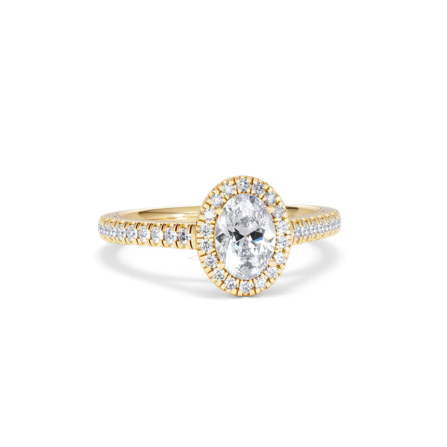 Georgina GIA Oval Diamond Halo Engagement Ring 18K Gold 1.30ct G/Vs2 - Image 10