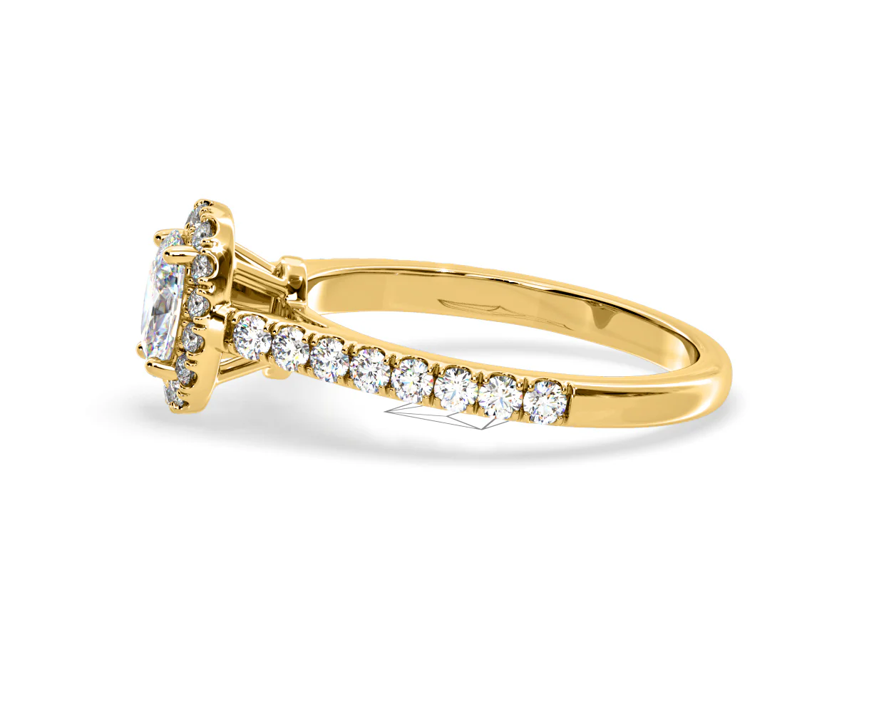 Georgina GIA Oval Diamond Halo Engagement Ring 18K Gold 1.30ct G/Vs2 - Image 106