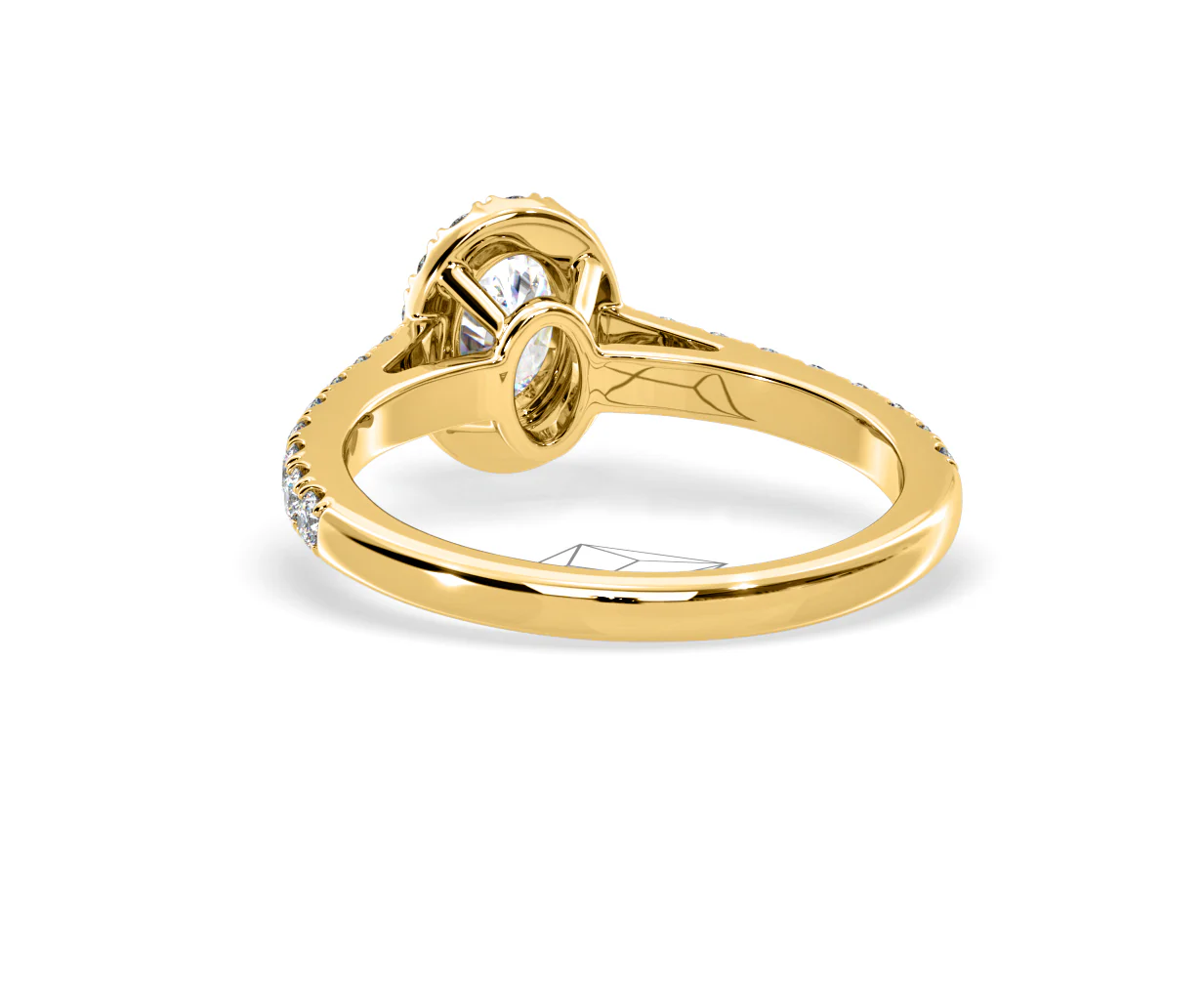 Georgina GIA Oval Diamond Halo Engagement Ring 18K Gold 1.30ct G/Vs2 - Image 124