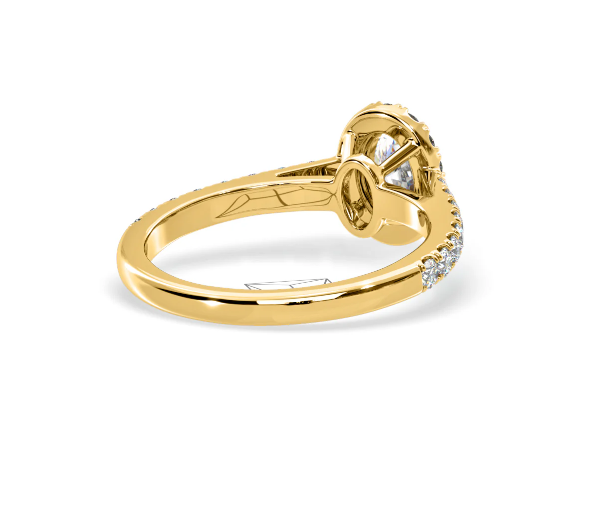 Georgina GIA Oval Diamond Halo Engagement Ring 18K Gold 1.30ct G/Vs2 - Image 134
