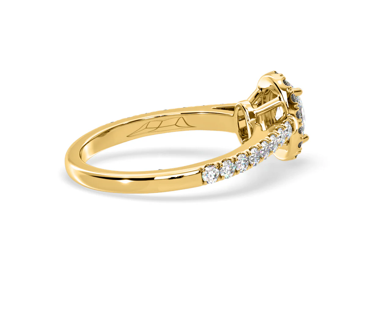 Georgina GIA Oval Diamond Halo Engagement Ring 18K Gold 1.30ct G/Vs2 - Image 141
