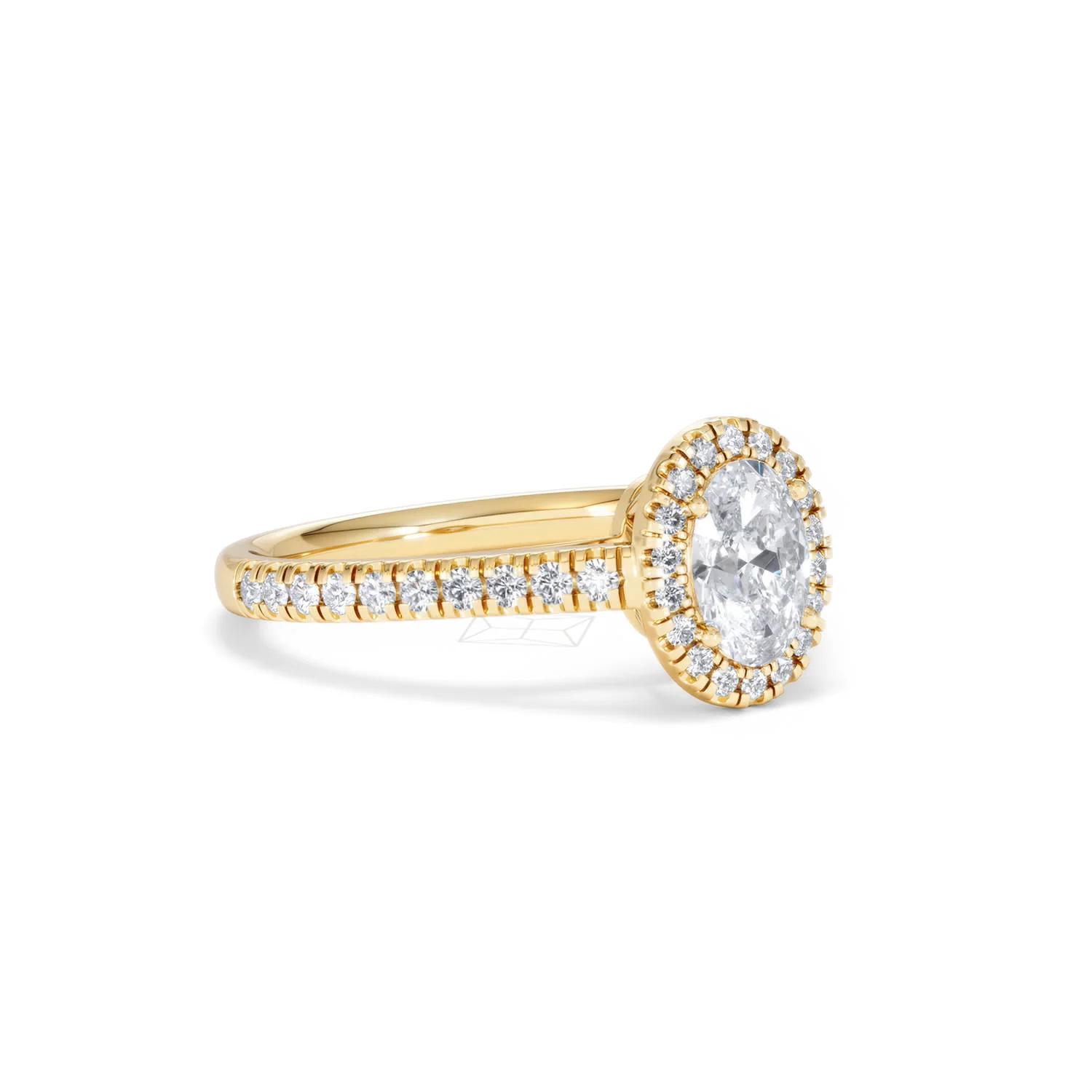 Georgina GIA Oval Diamond Halo Engagement Ring 18K Gold 1.30ct G/Vs2 - Image 16