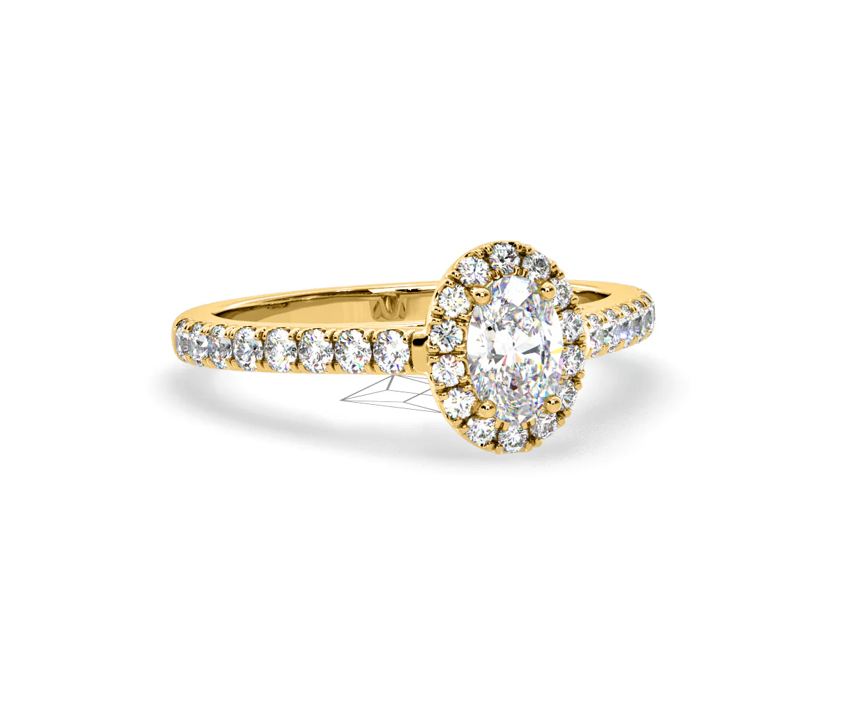 Georgina GIA Oval Diamond Halo Engagement Ring 18K Gold 1.30ct G/Vs2 - Image 163