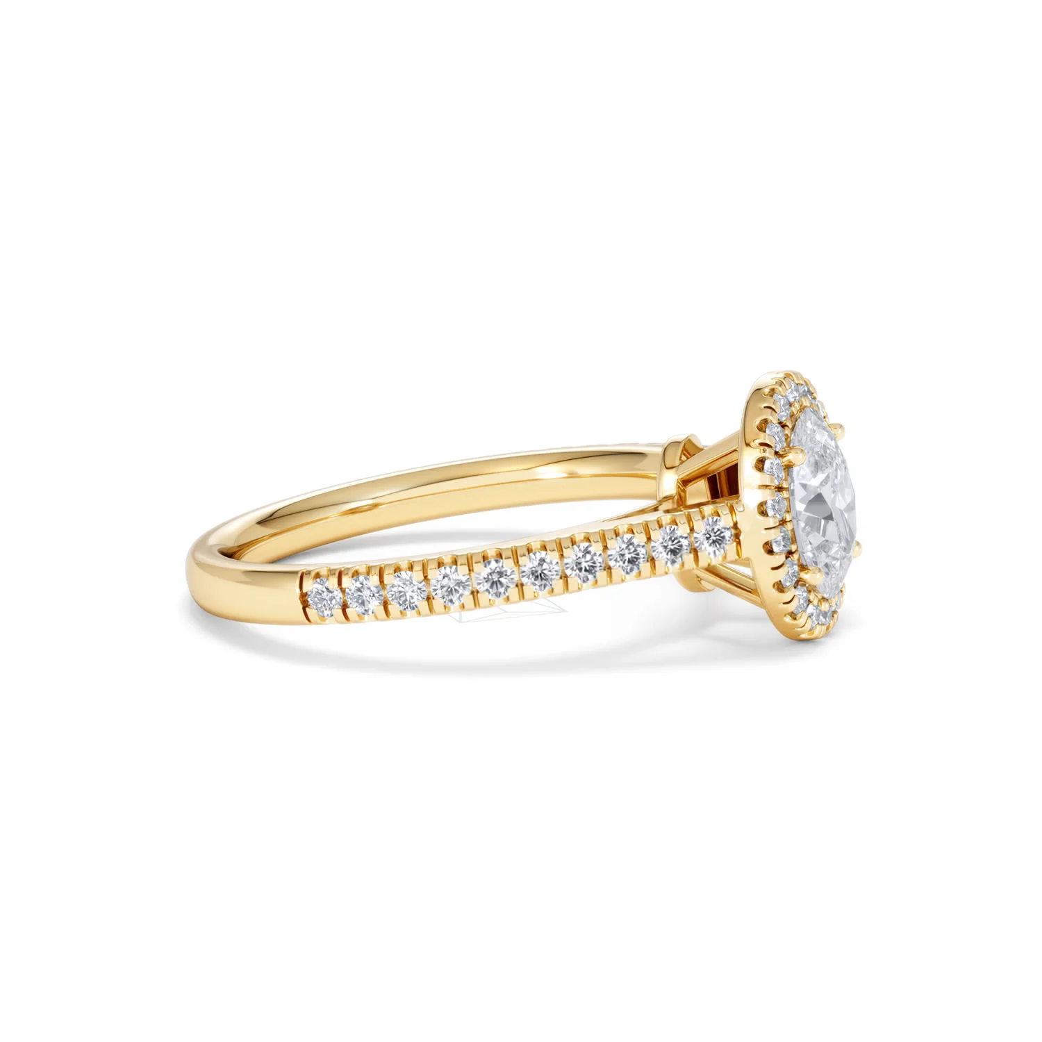 Georgina GIA Oval Diamond Halo Engagement Ring 18K Gold 1.30ct G/Vs2 - Image 23