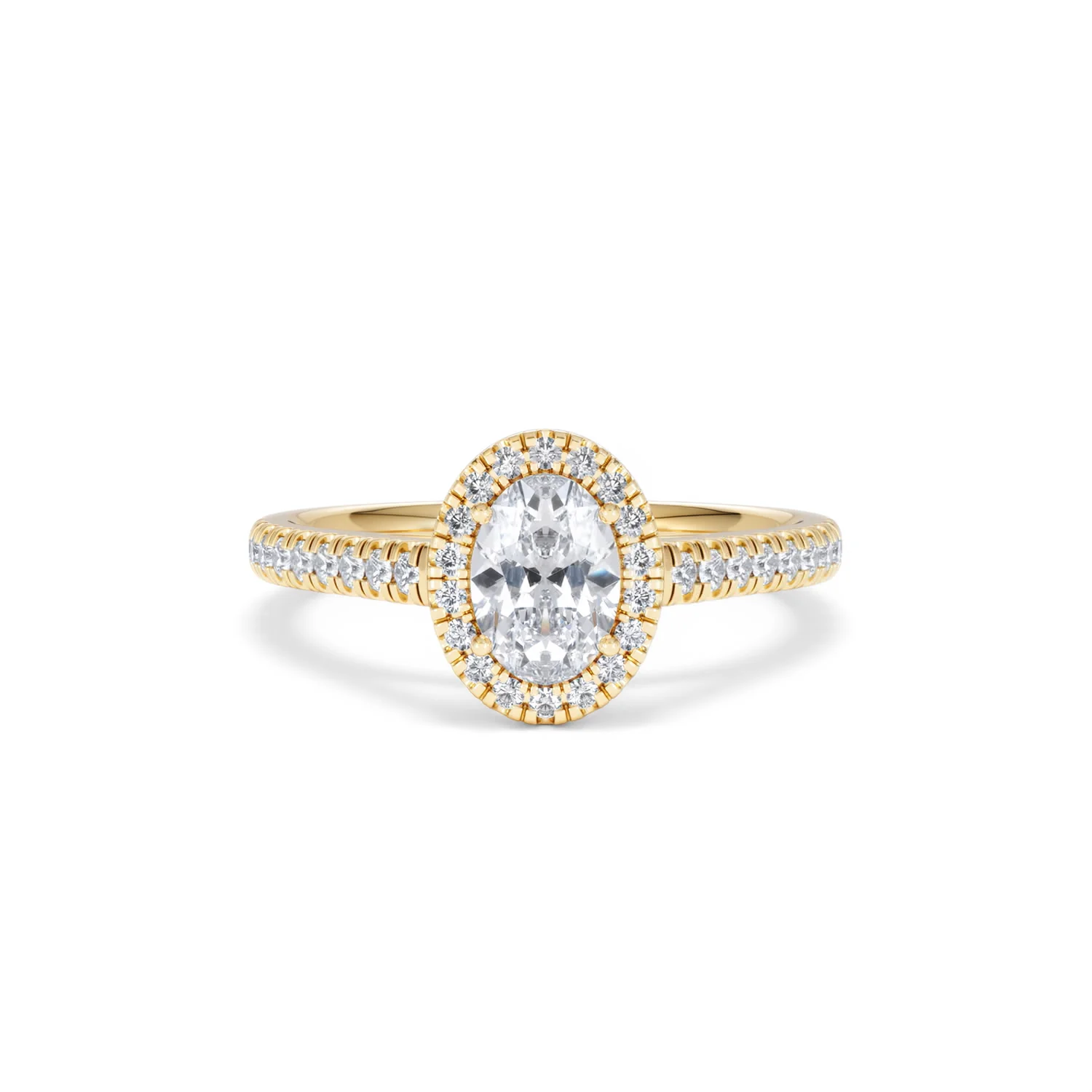 Georgina GIA Oval Diamond Halo Engagement Ring 18K Gold 1.30ct G/Vs2 - Image 8