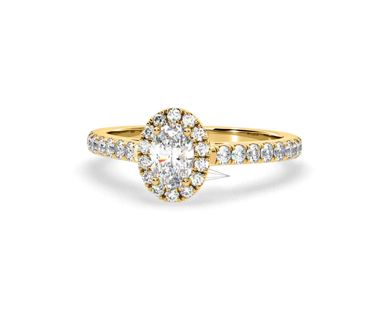 Georgina GIA Oval Diamond Halo Engagement Ring 18K Gold 1.30ct G/Vs2 - Image 90