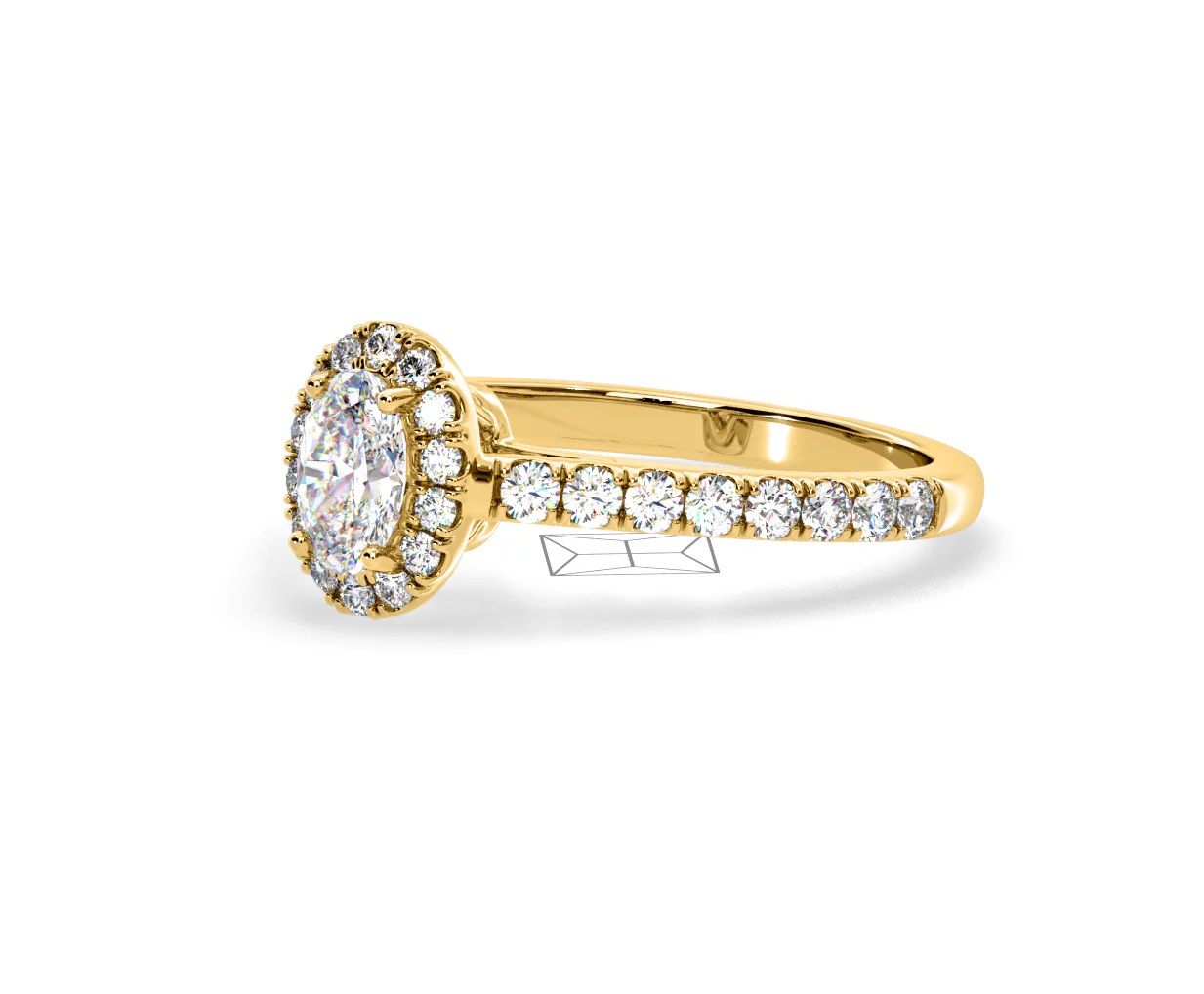Georgina GIA Oval Diamond Halo Engagement Ring 18K Gold 1.30ct G/Vs2 - Image 97