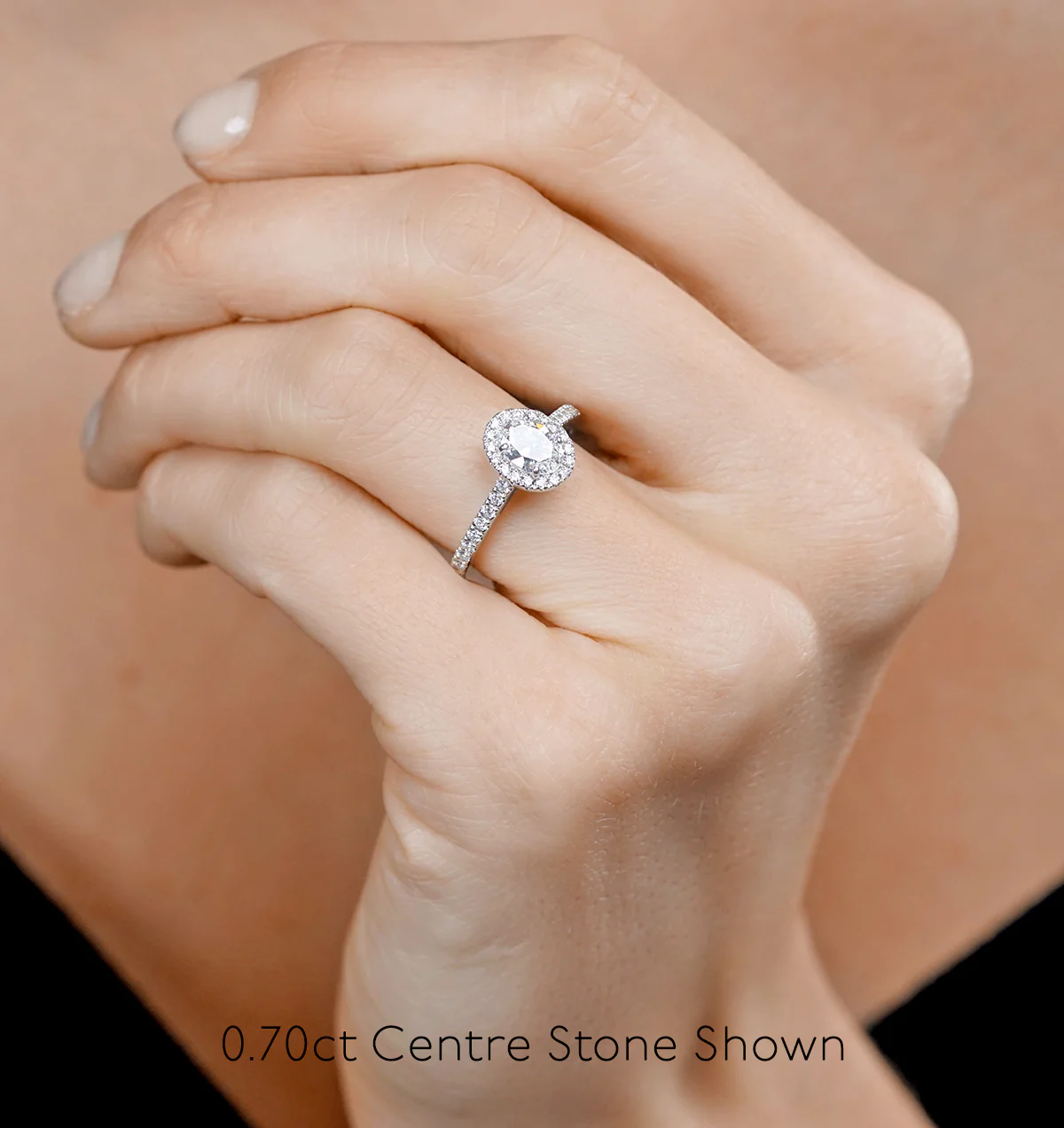 Georgina GIA Oval Diamond Halo Engagement Ring 18KW Gold 1.30ct G/Vs1 - Image 2