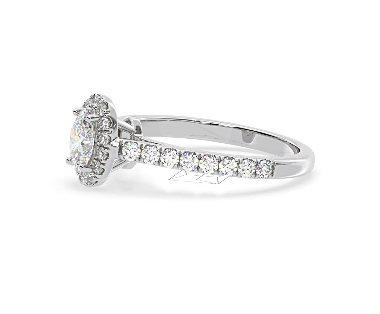 Georgina GIA Oval Diamond Halo Engagement Ring 18KW Gold 1.30ct G/Vs1 - Image 23