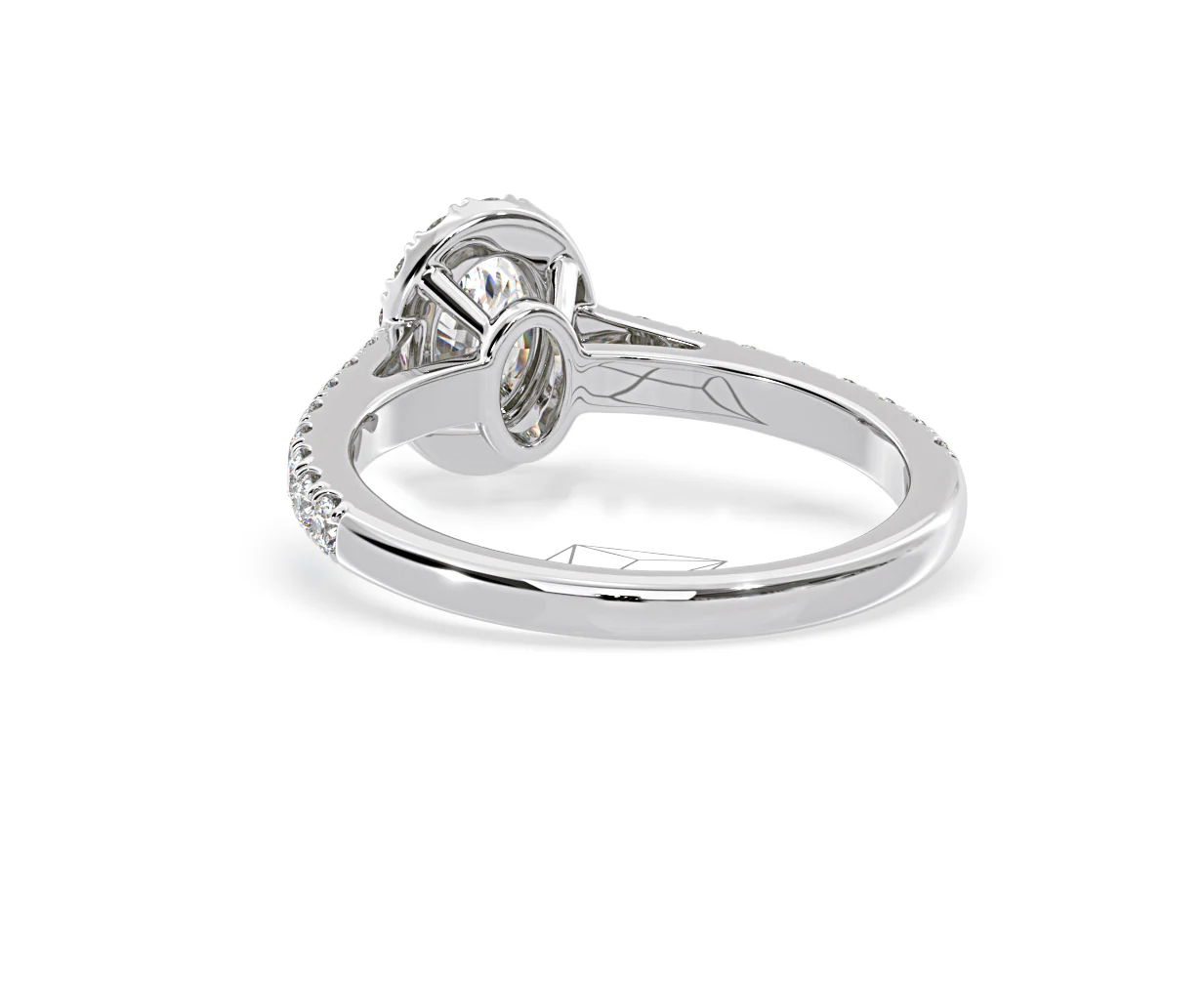 Georgina GIA Oval Diamond Halo Engagement Ring 18KW Gold 1.30ct G/Vs1 - Image 44