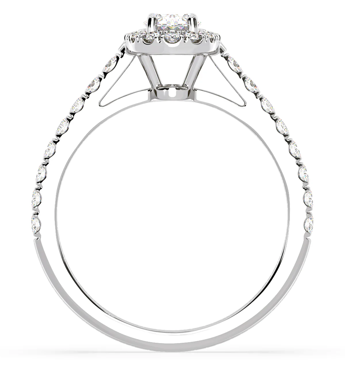 Georgina GIA Oval Diamond Halo Engagement Ring 18KW Gold 1.30ct G/Vs1 - Image 5