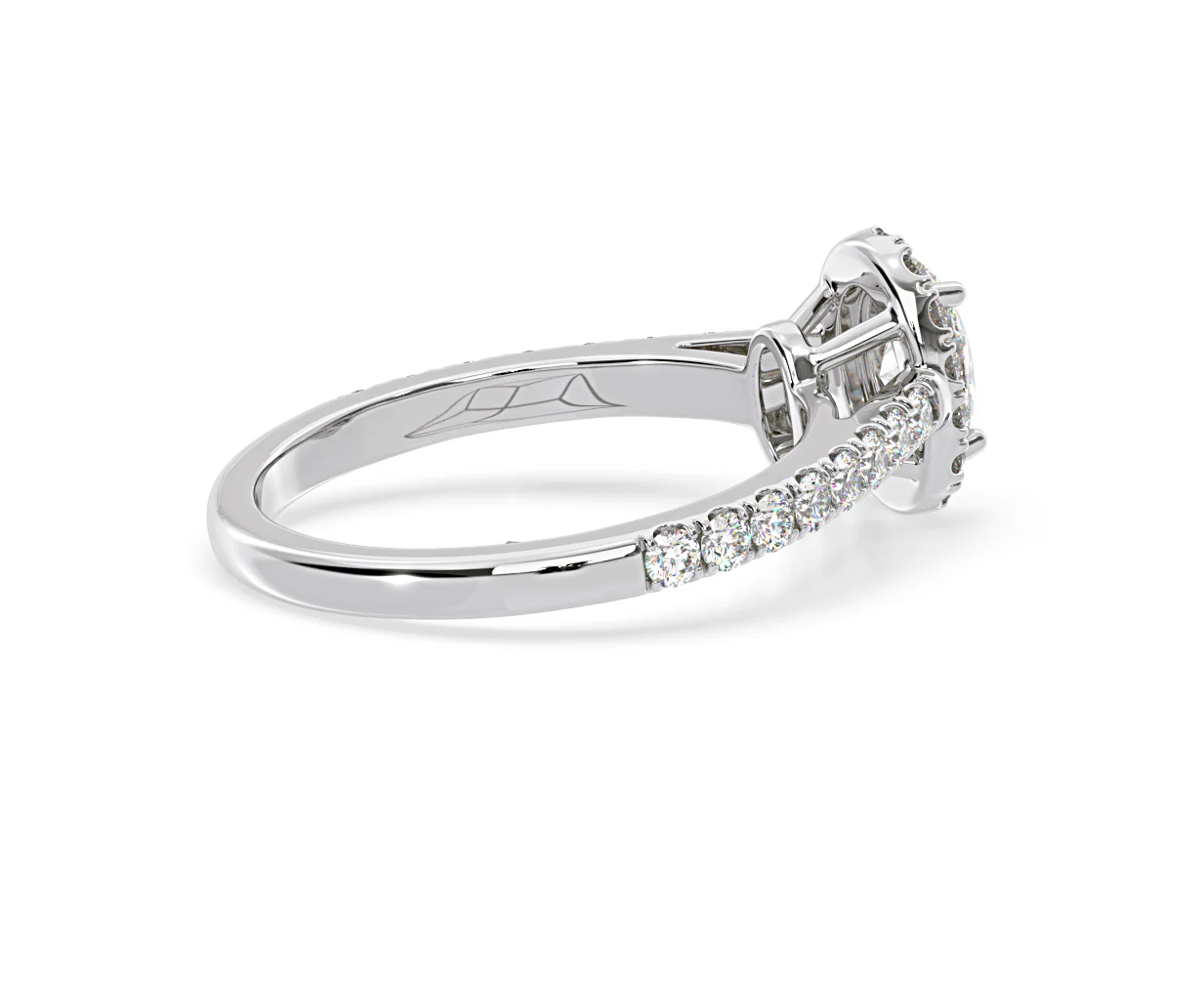 Georgina GIA Oval Diamond Halo Engagement Ring 18KW Gold 1.30ct G/Vs1 - Image 62