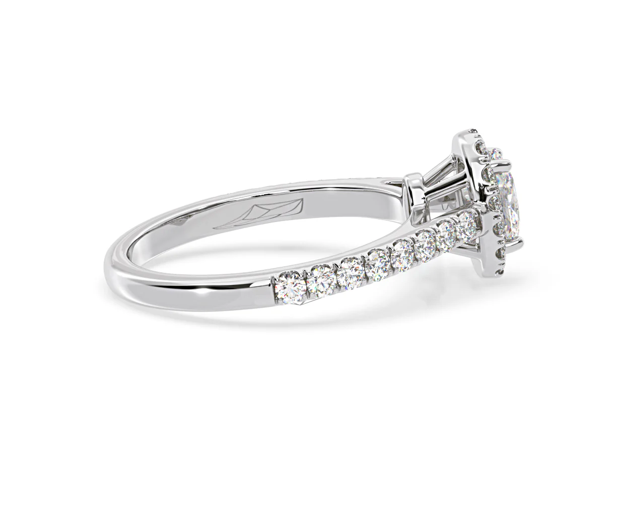 Georgina GIA Oval Diamond Halo Engagement Ring 18KW Gold 1.30ct G/Vs1 - Image 66