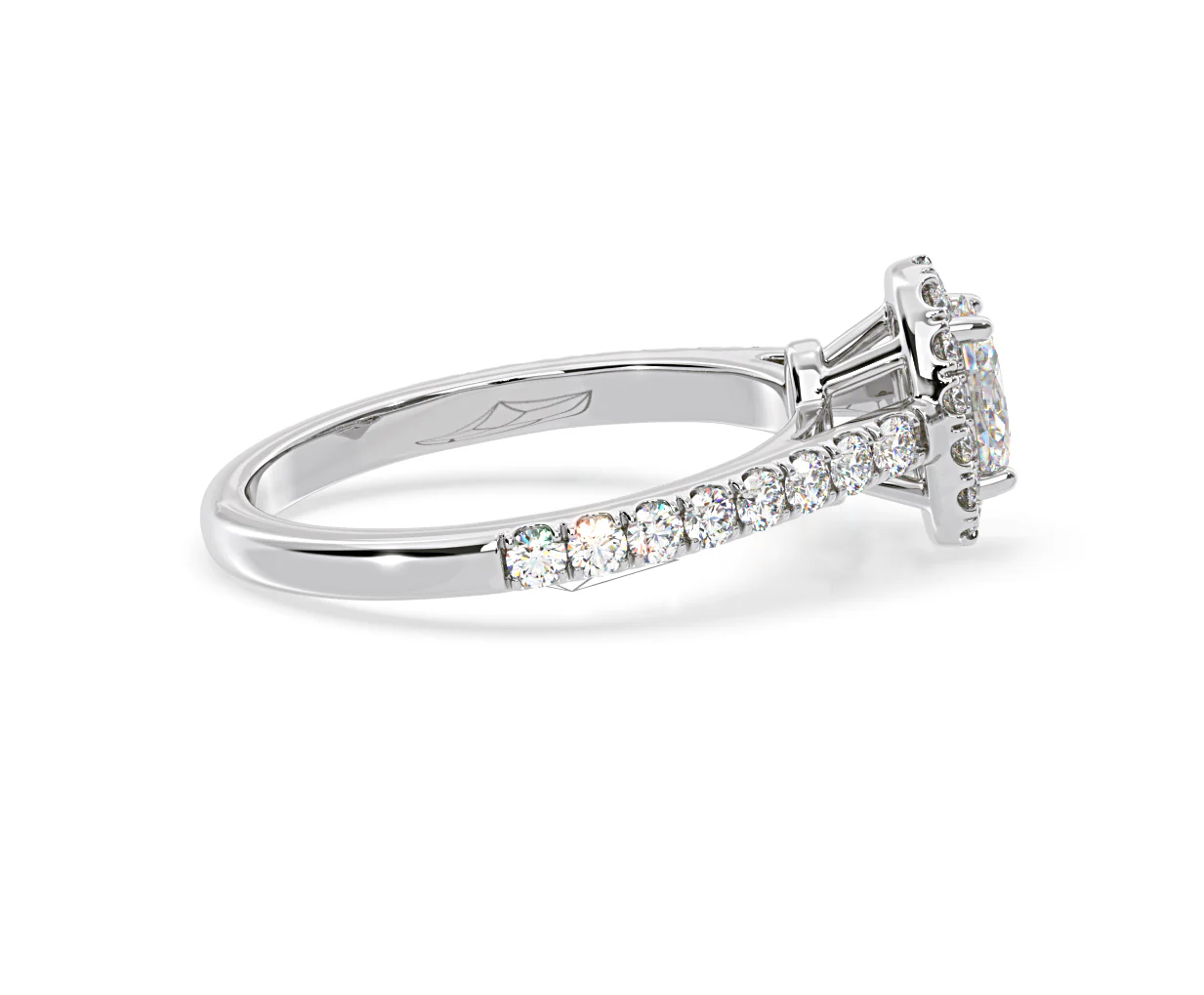 Georgina GIA Oval Diamond Halo Engagement Ring 18KW Gold 1.30ct G/Vs1 - Image 67