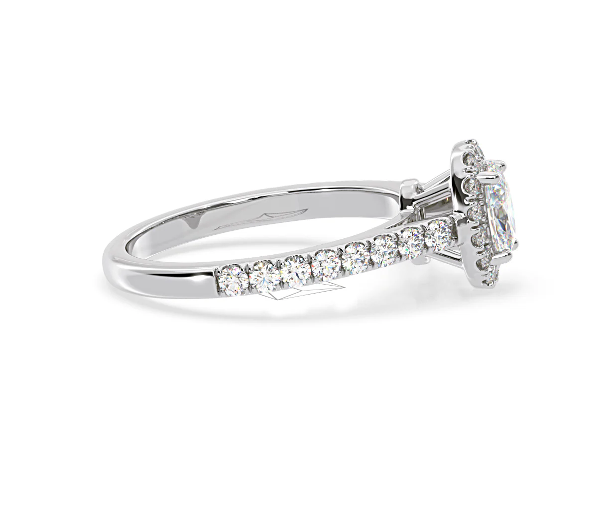 Georgina GIA Oval Diamond Halo Engagement Ring 18KW Gold 1.30ct G/Vs1 - Image 70