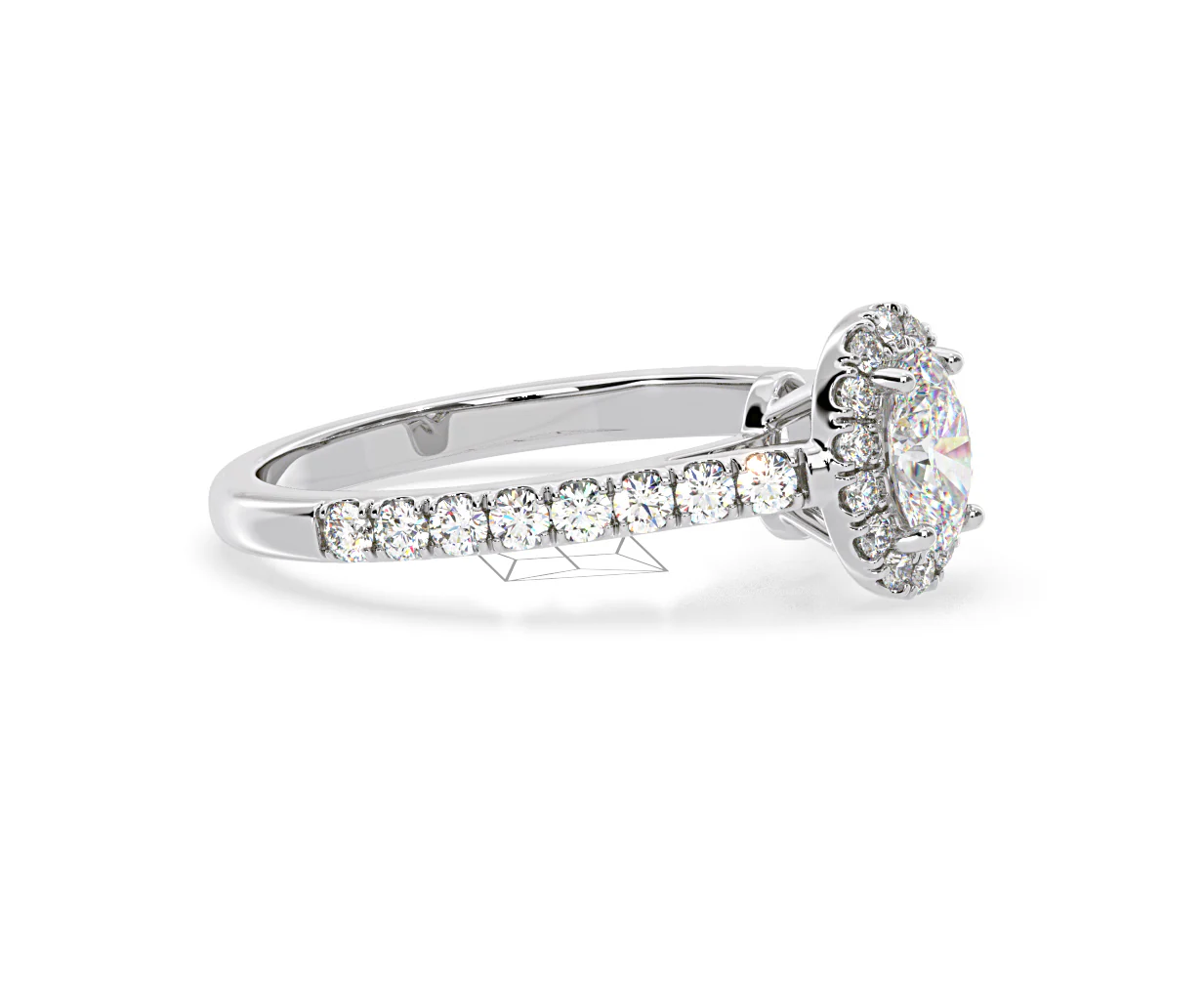 Georgina GIA Oval Diamond Halo Engagement Ring 18KW Gold 1.30ct G/Vs1 - Image 75