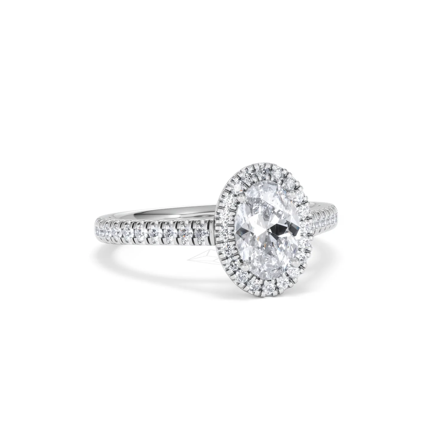 Georgina GIA Oval Diamond Halo Engagement Ring 18KW Gold 1.55ct G/VS1 - Image 12
