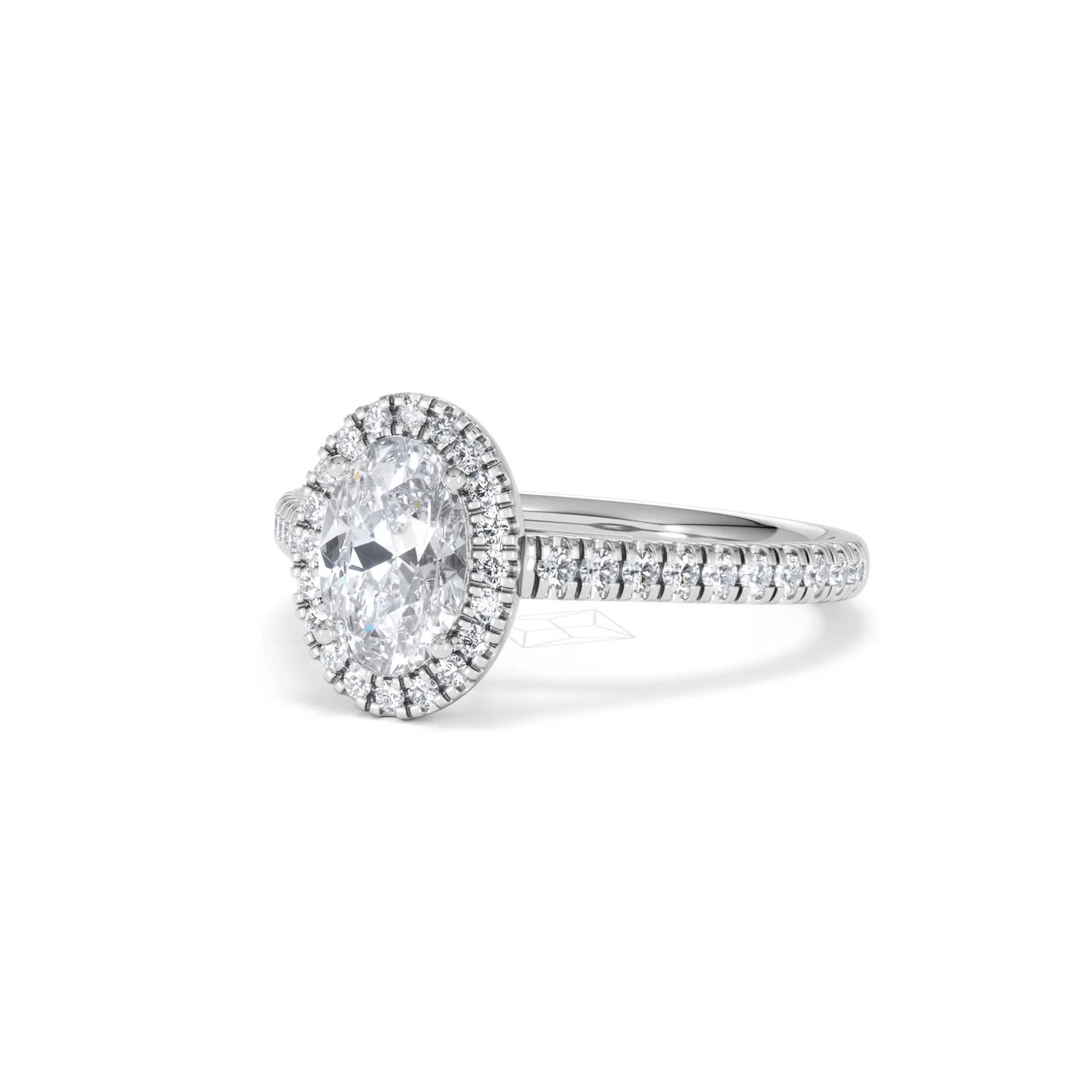 Georgina GIA Oval Diamond Halo Engagement Ring 18KW Gold 1.55ct G/VS1 - Image 82
