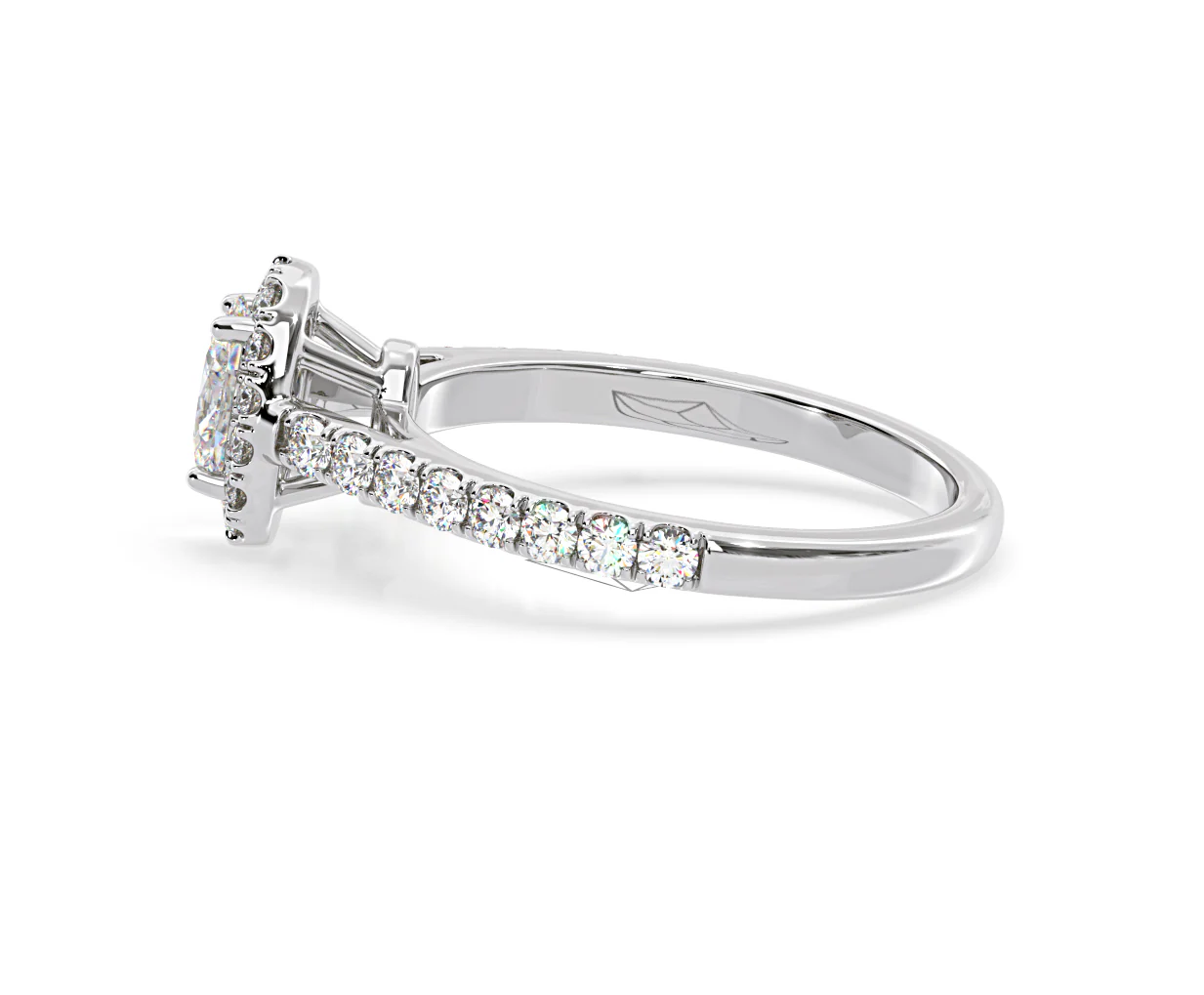 Georgina GIA Oval Diamond Halo Engagement Ring Platinum 1.30ct G/Vs1 - Image 30