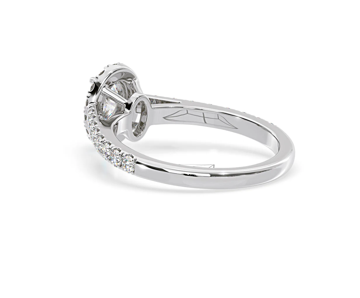 Georgina GIA Oval Diamond Halo Engagement Ring Platinum 1.30ct G/Vs1 - Image 39