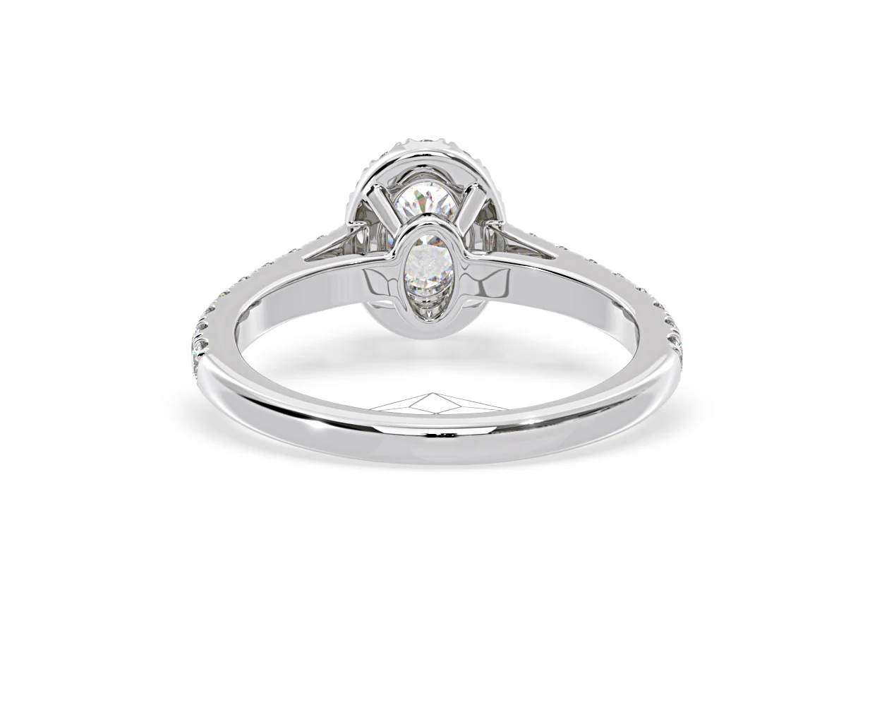 Georgina GIA Oval Diamond Halo Engagement Ring Platinum 1.30ct G/Vs1 - Image 48