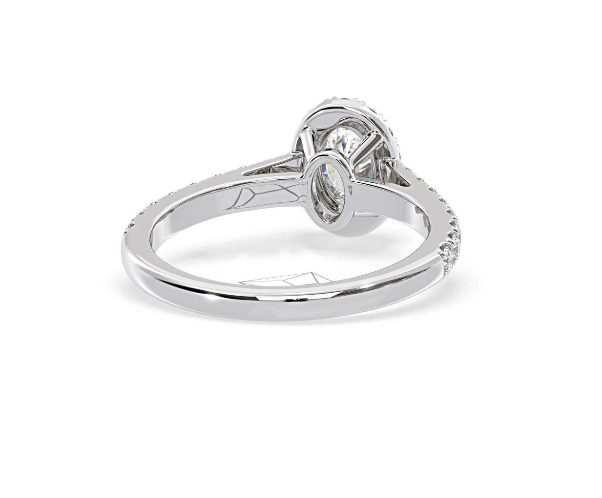 Georgina GIA Oval Diamond Halo Engagement Ring Platinum 1.30ct G/Vs1 - Image 52