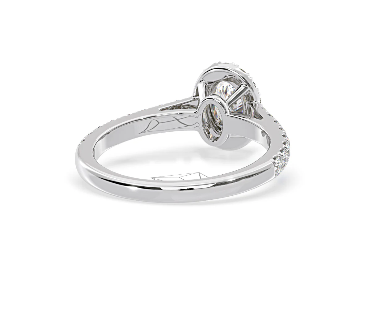 Georgina GIA Oval Diamond Halo Engagement Ring Platinum 1.30ct G/Vs1 - Image 53