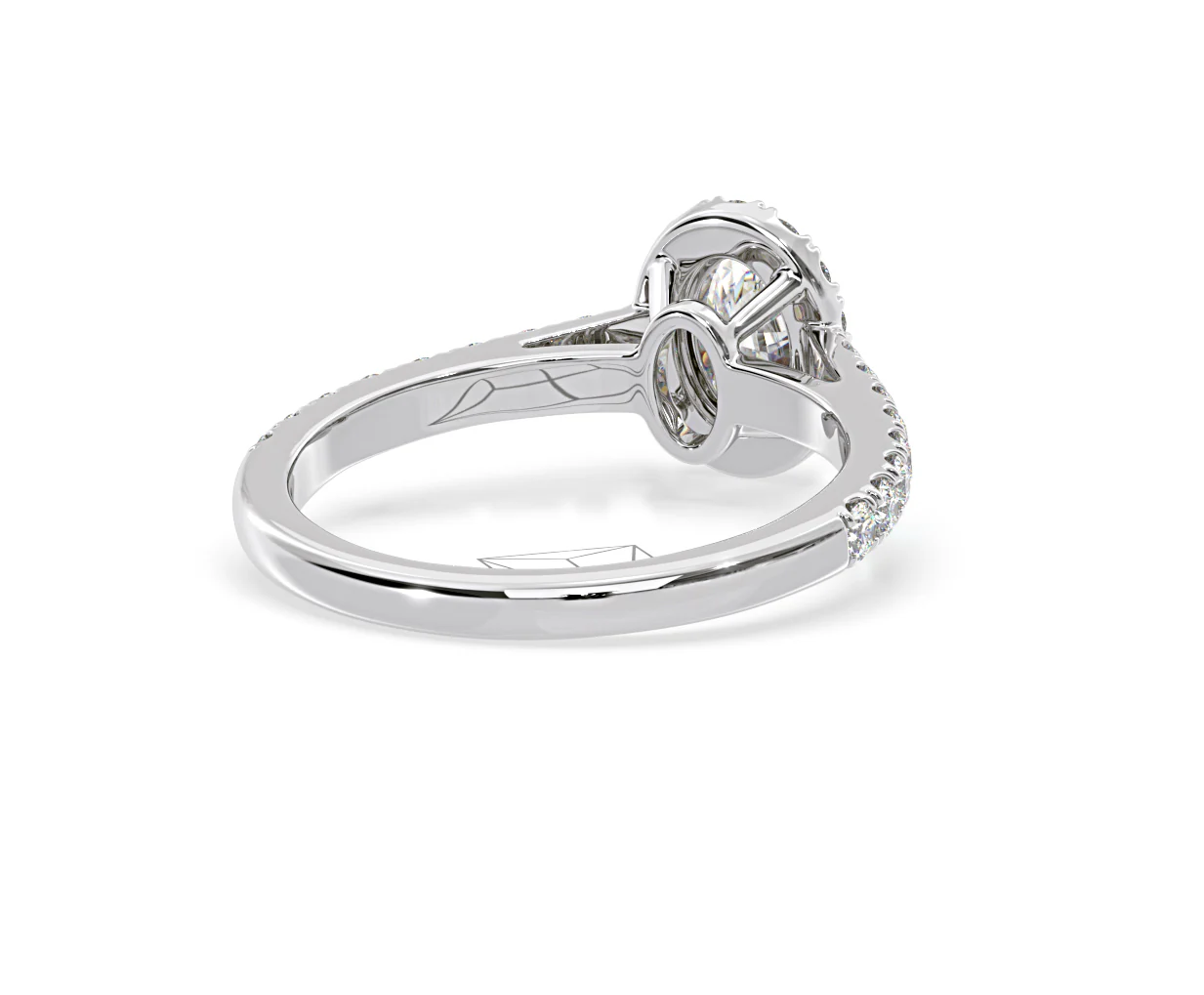 Georgina GIA Oval Diamond Halo Engagement Ring Platinum 1.30ct G/Vs1 - Image 54