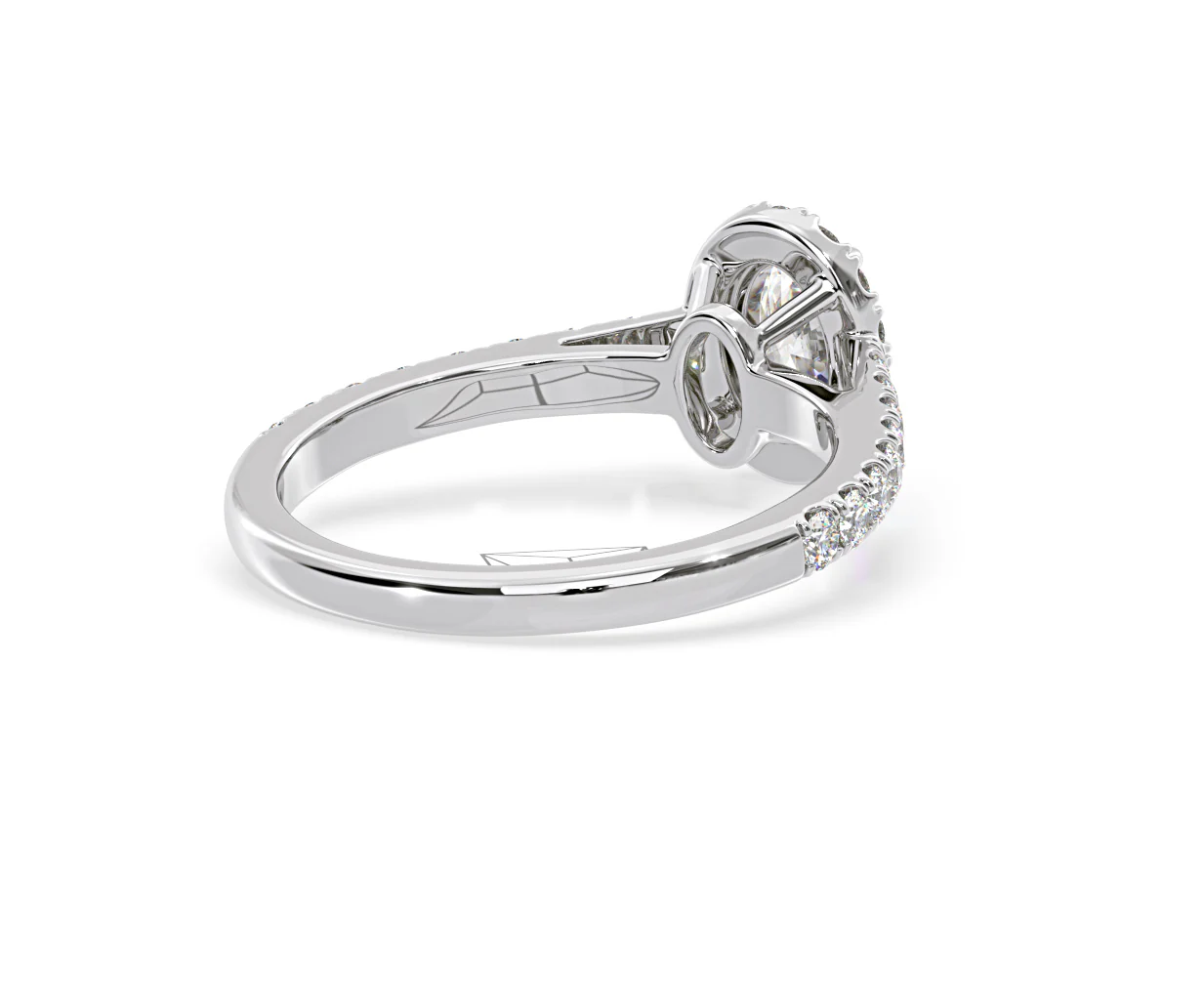 Georgina GIA Oval Diamond Halo Engagement Ring Platinum 1.30ct G/Vs1 - Image 56
