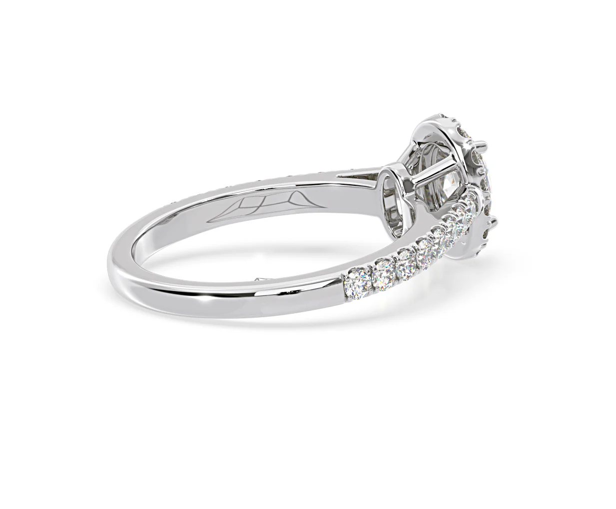 Georgina GIA Oval Diamond Halo Engagement Ring Platinum 1.30ct G/Vs1 - Image 61
