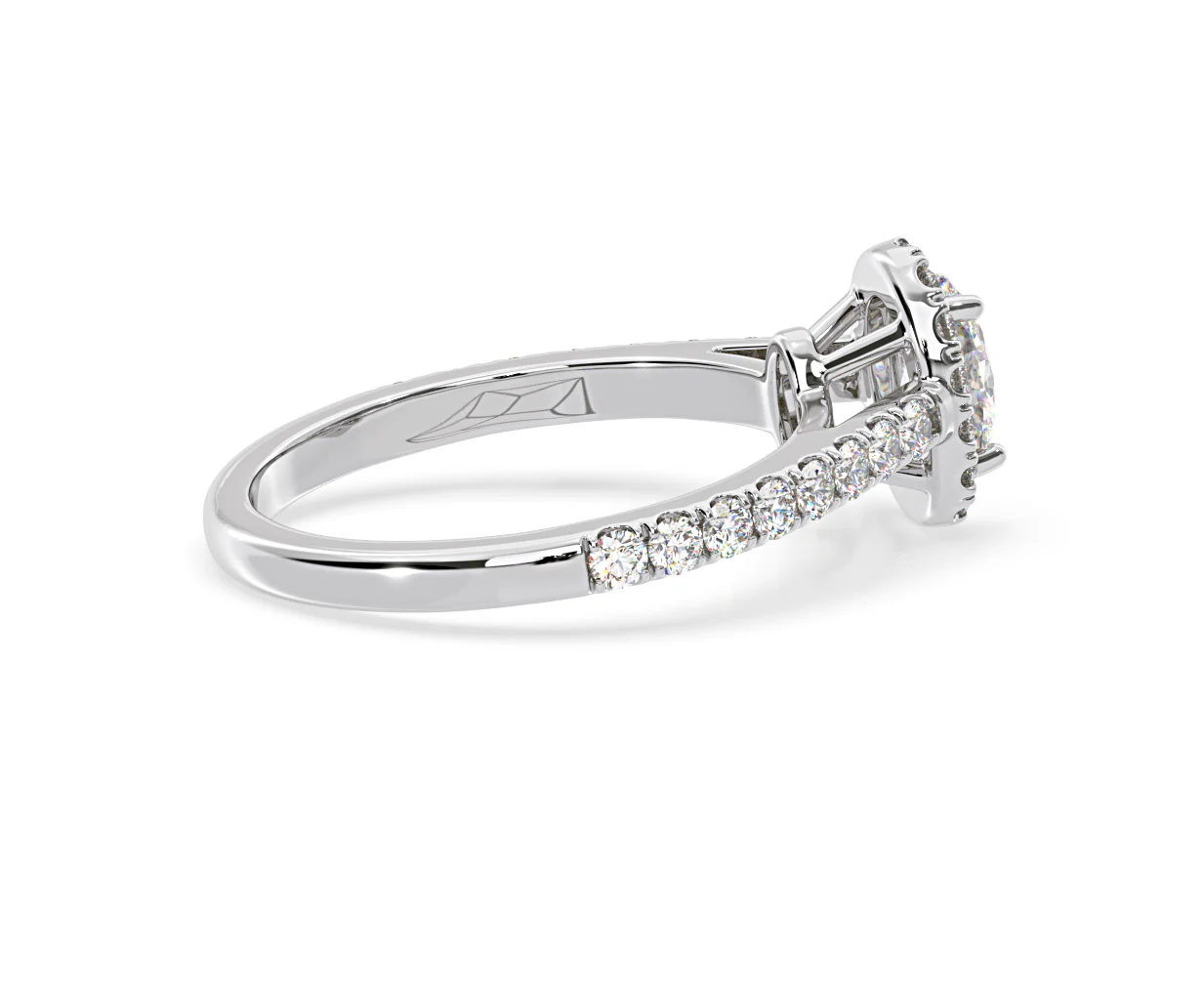 Georgina GIA Oval Diamond Halo Engagement Ring Platinum 1.30ct G/Vs1 - Image 64