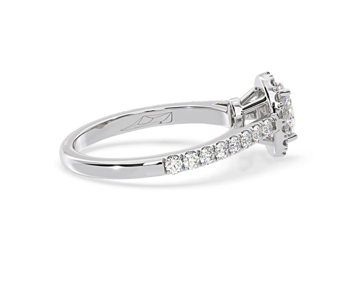 Georgina GIA Oval Diamond Halo Engagement Ring Platinum 1.30ct G/Vs1 - Image 65