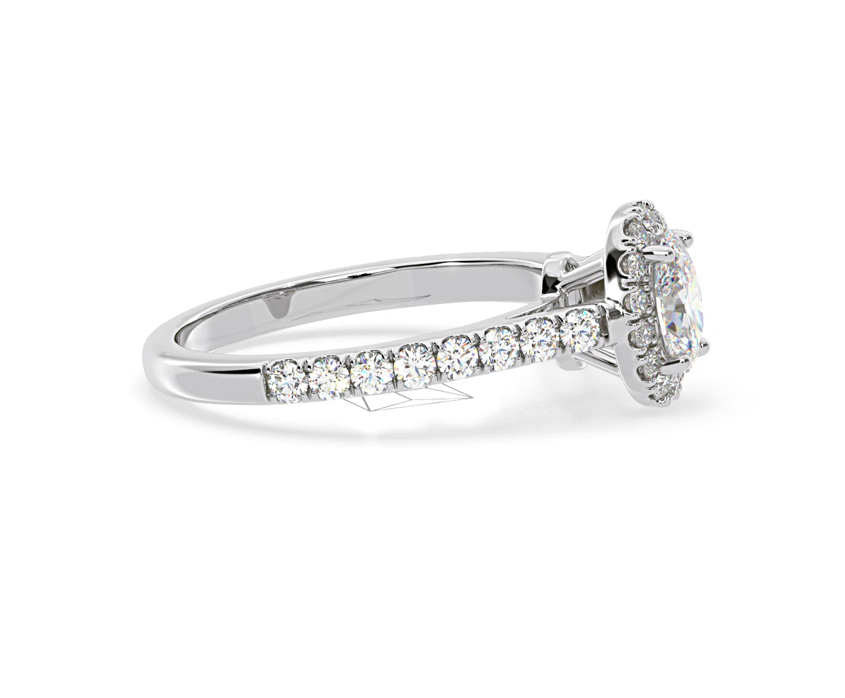 Georgina GIA Oval Diamond Halo Engagement Ring Platinum 1.30ct G/Vs1 - Image 72