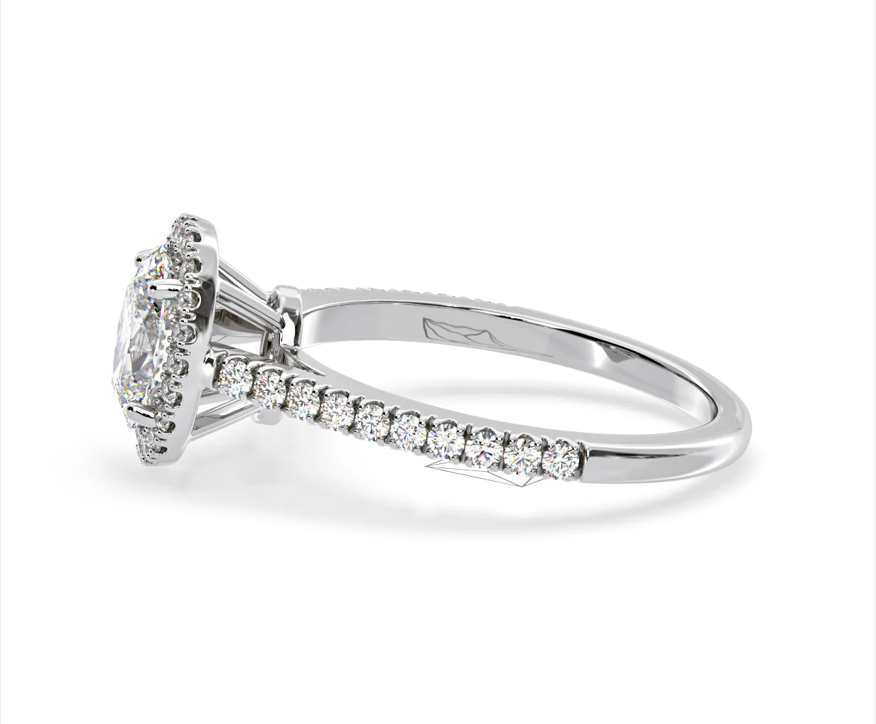 Georgina GIA Oval Diamond Halo Engagement Ring Platinum 1.55ct G/VS1 - Image 25