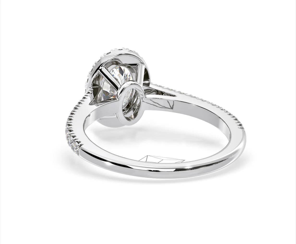 Georgina GIA Oval Diamond Halo Engagement Ring Platinum 1.55ct G/VS1 - Image 42