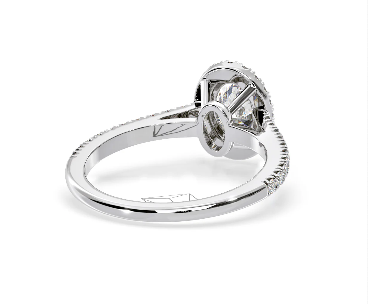 Georgina GIA Oval Diamond Halo Engagement Ring Platinum 1.55ct G/VS1 - Image 52